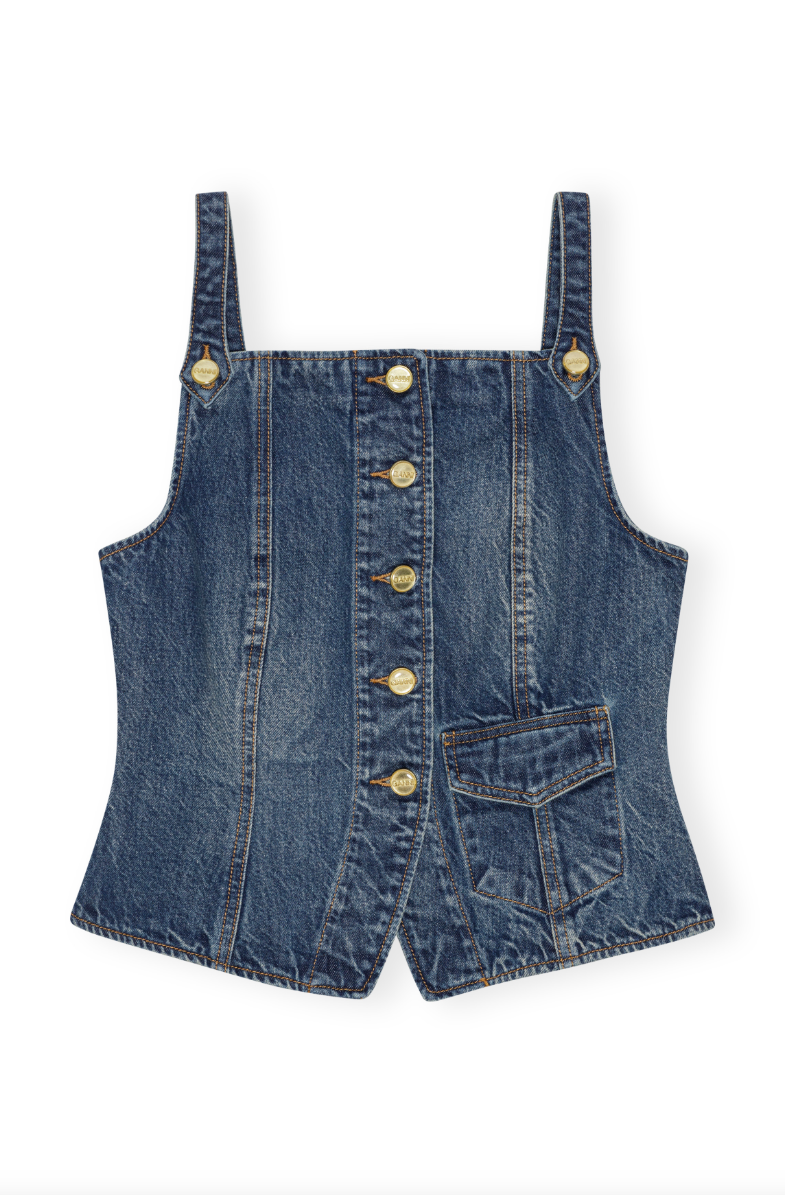 Heavy Washed Denim Top