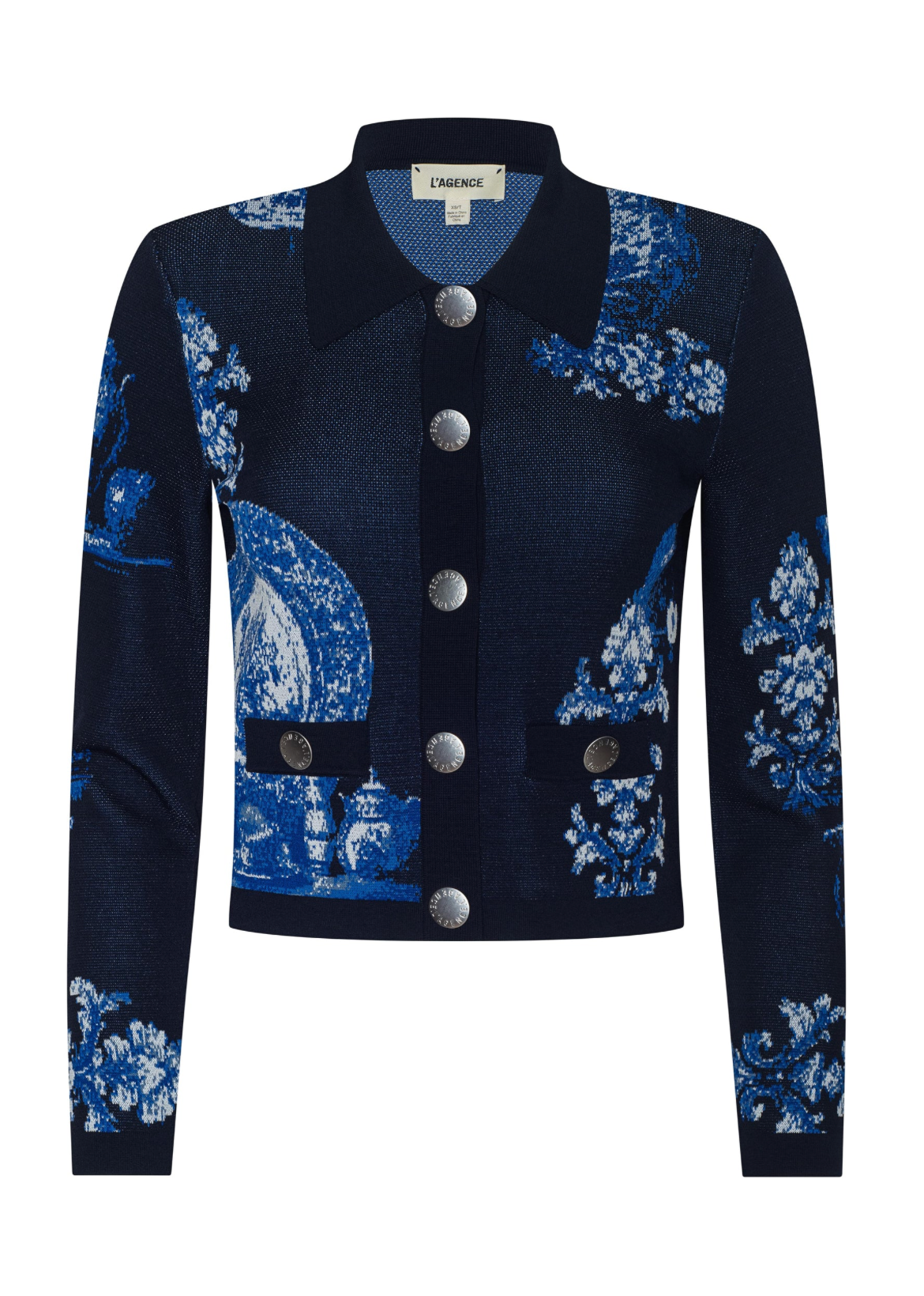 Osiris Jacquard Collared Cardigan