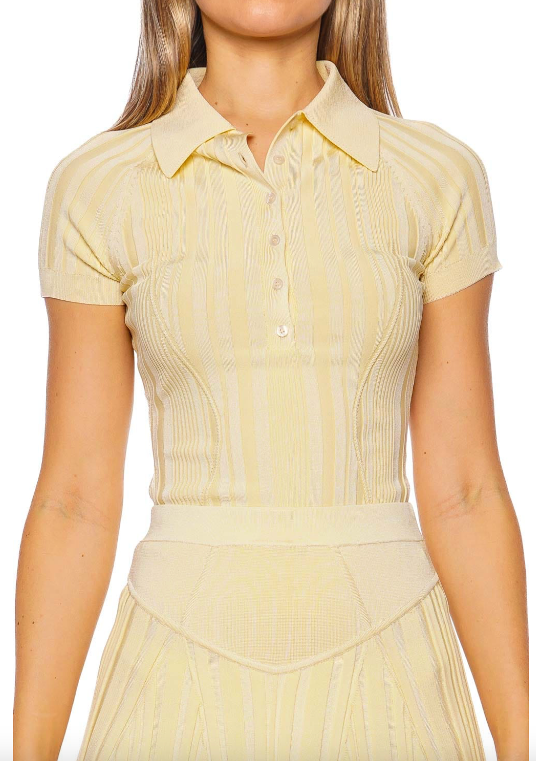 Rib Polo Bodysuit