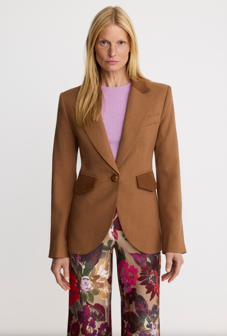 Blocked Seamed Blazer