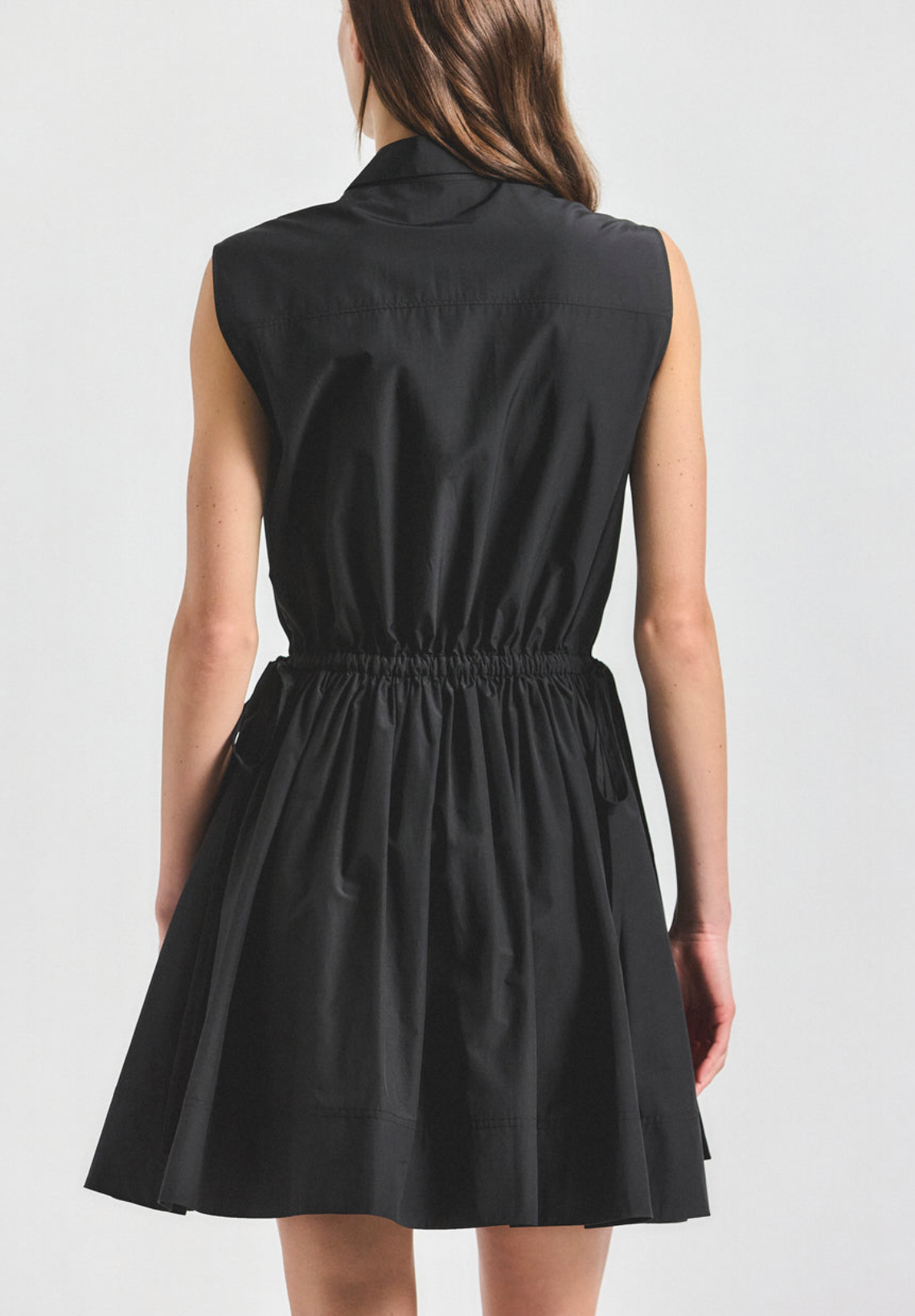 Tristan Poly Cotton Poplin Sleeveless Shirt Dress