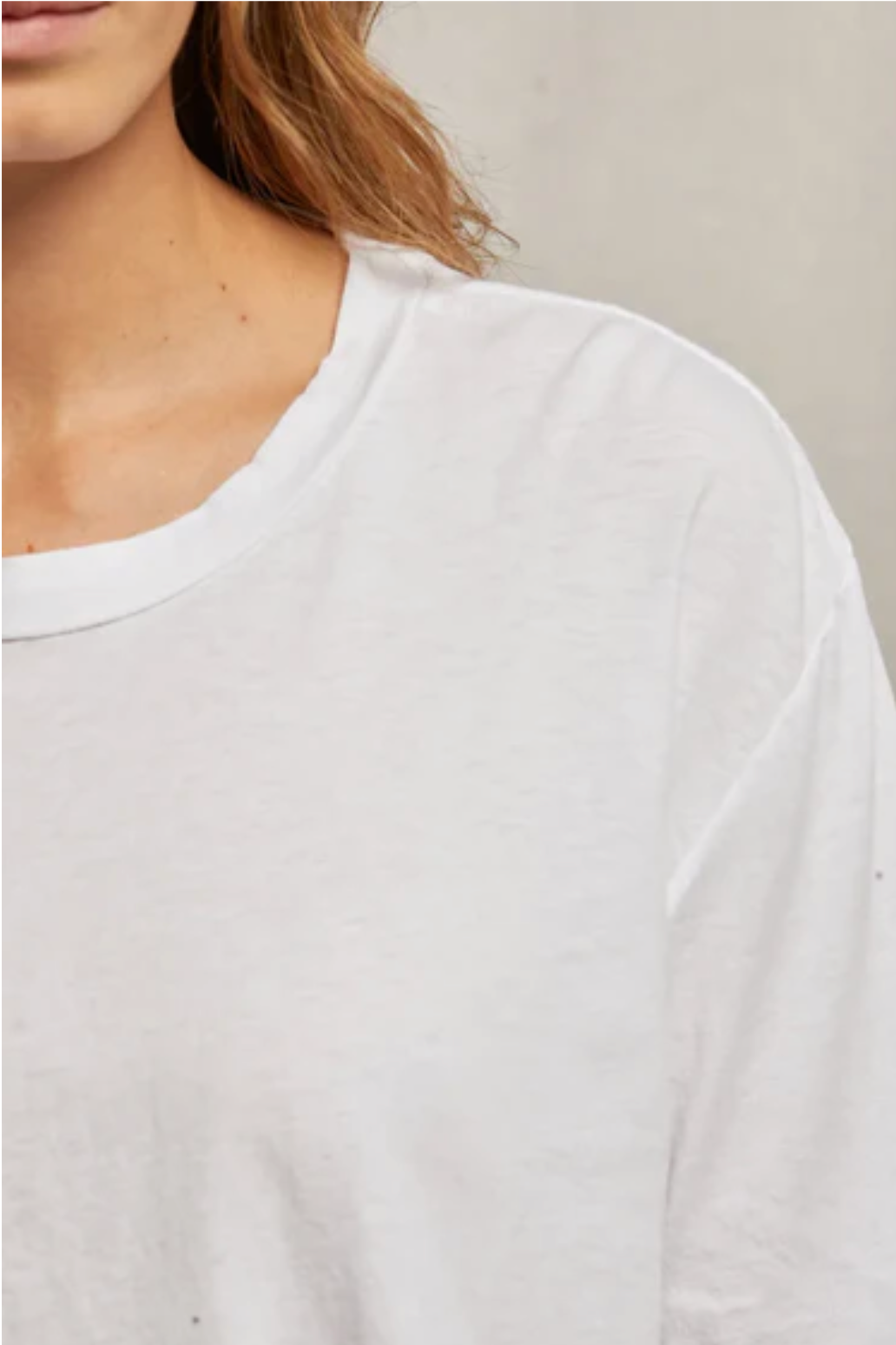 Axel Cotton Long Sleeve Boxy Crew Tee
