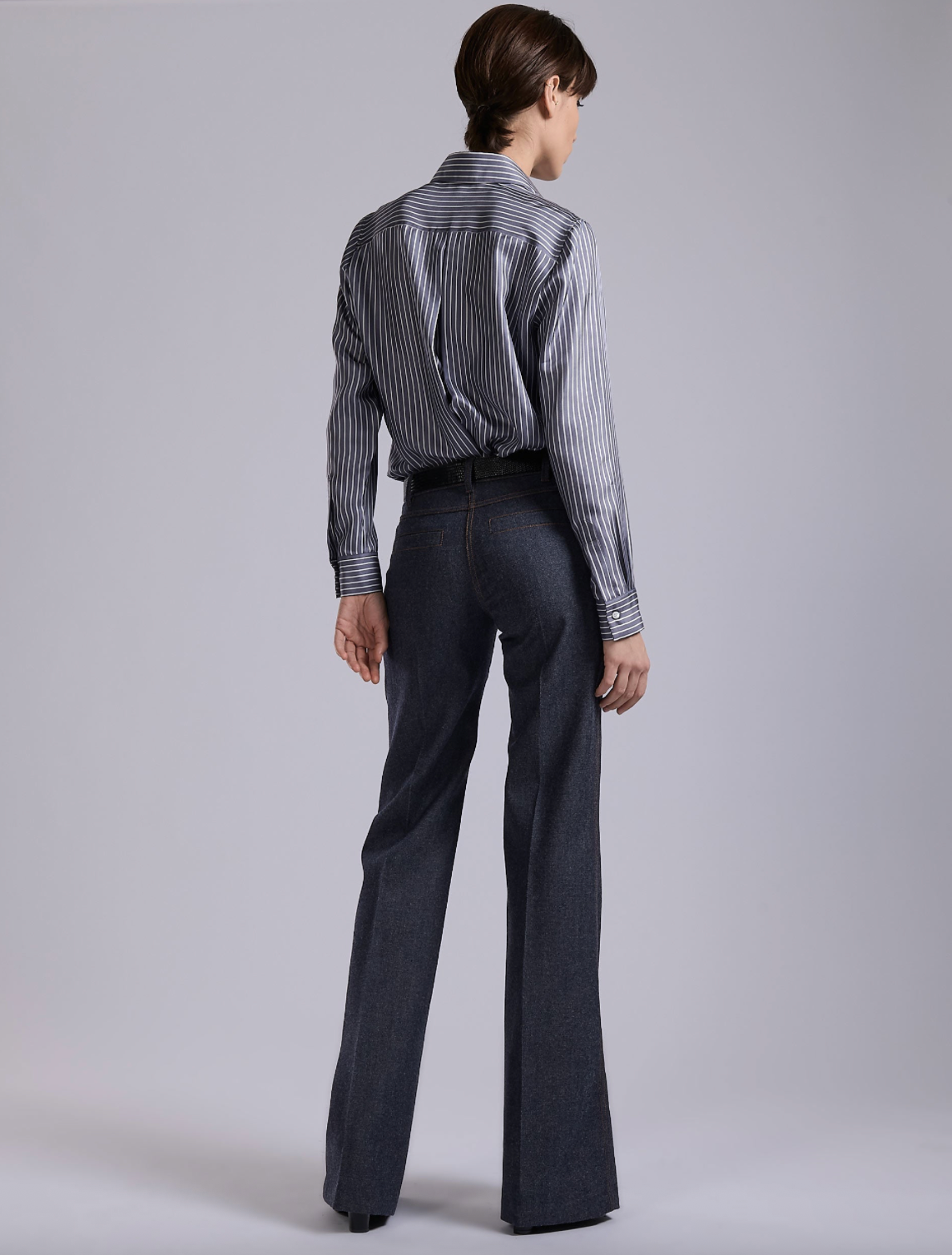 Pintuck Detail Straight Trouser
