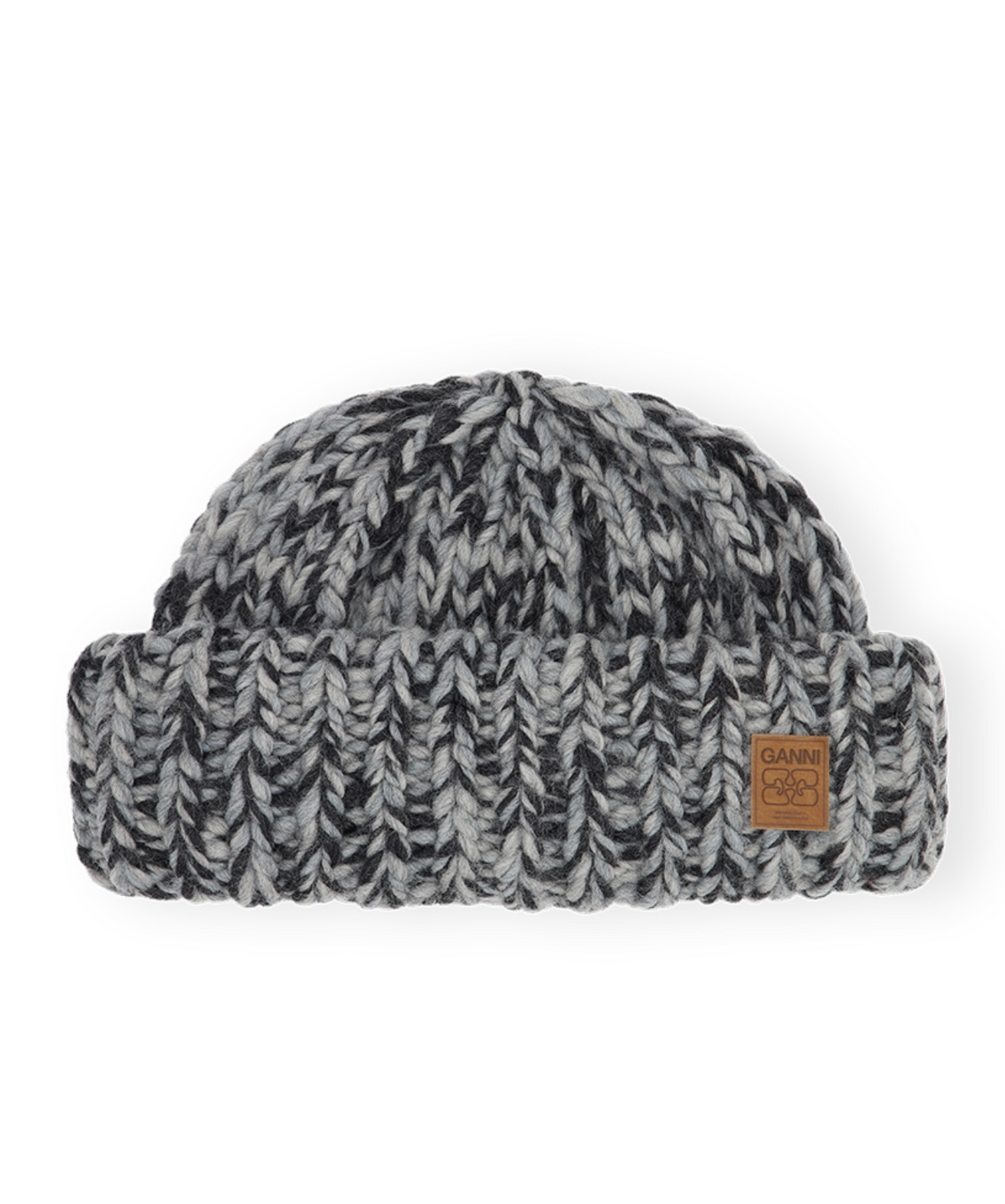 Graphic Wool Hand Knit Beanie