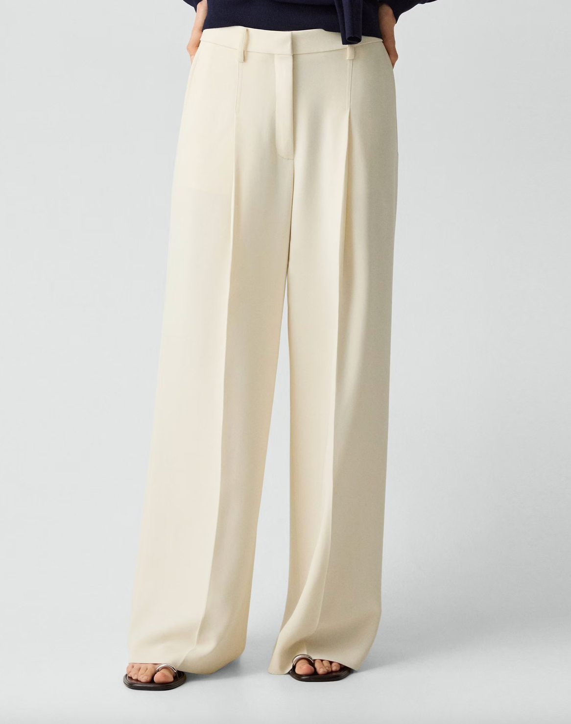 Wide Leg Trouser in Admiral Crepe