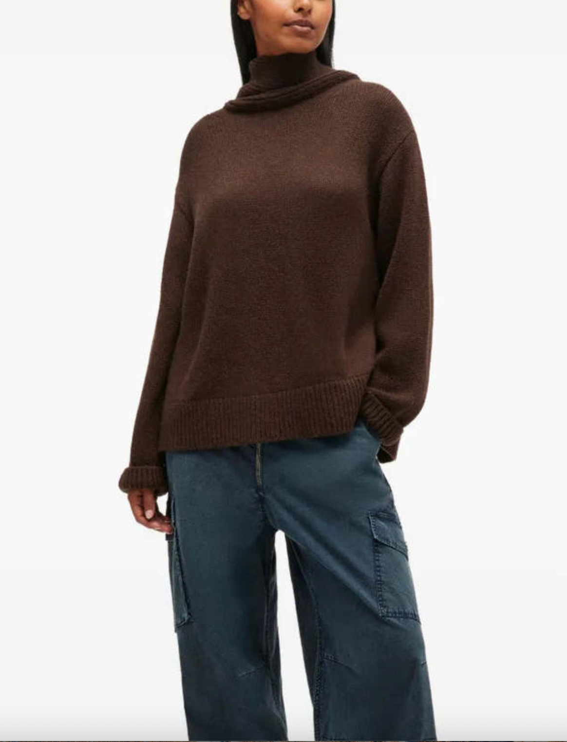 Chunky Yak Mix Open Back Pullover