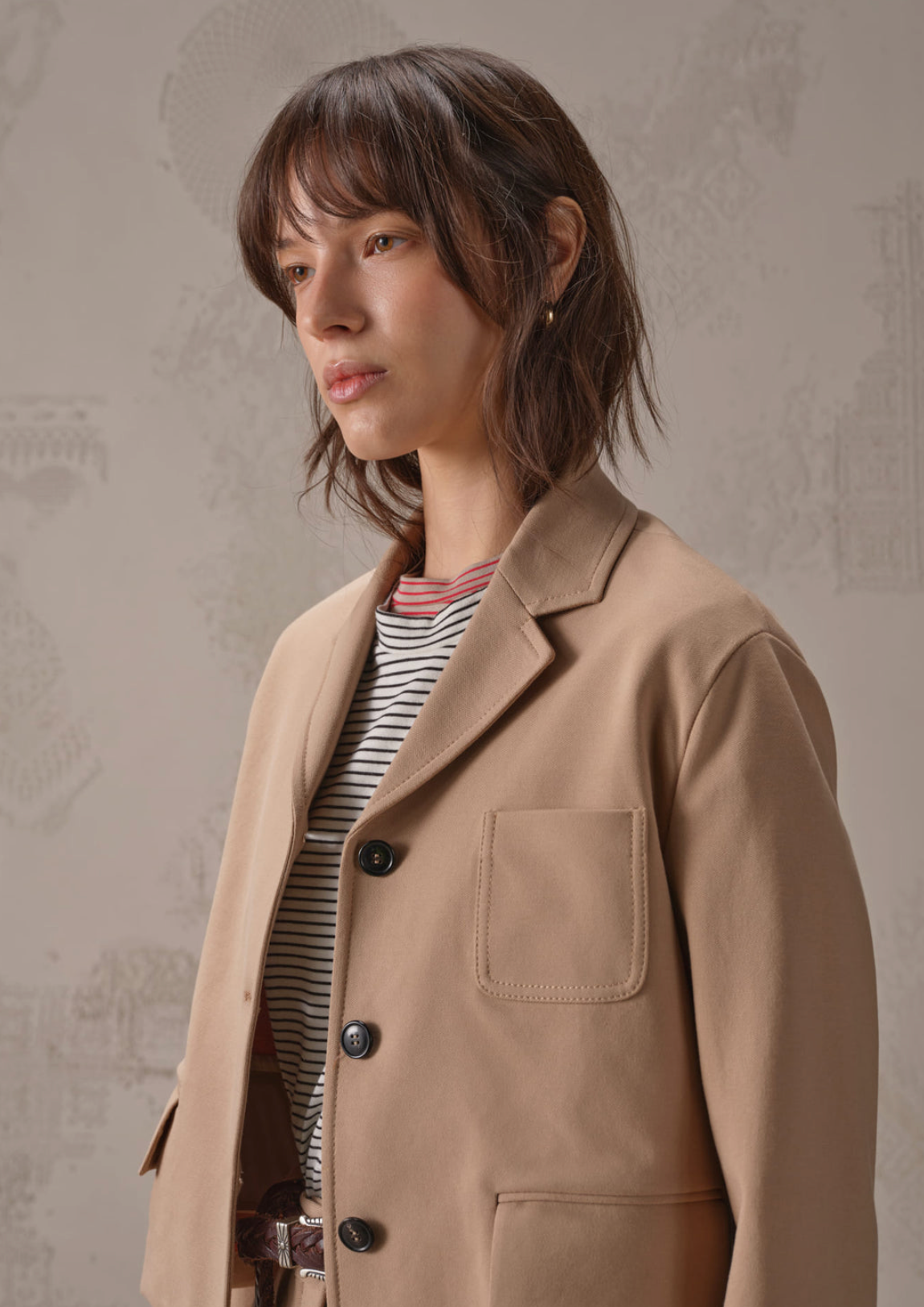 Cropped Jacket, Piquet