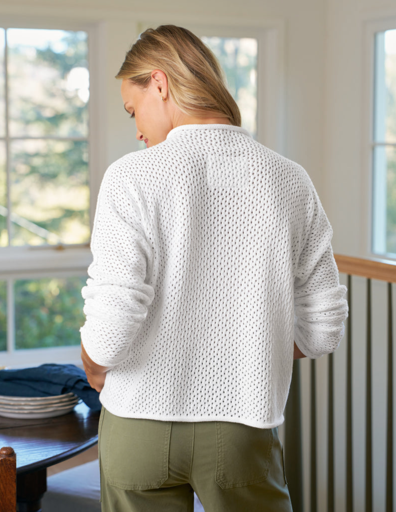 Monterey Pointelle Sweater