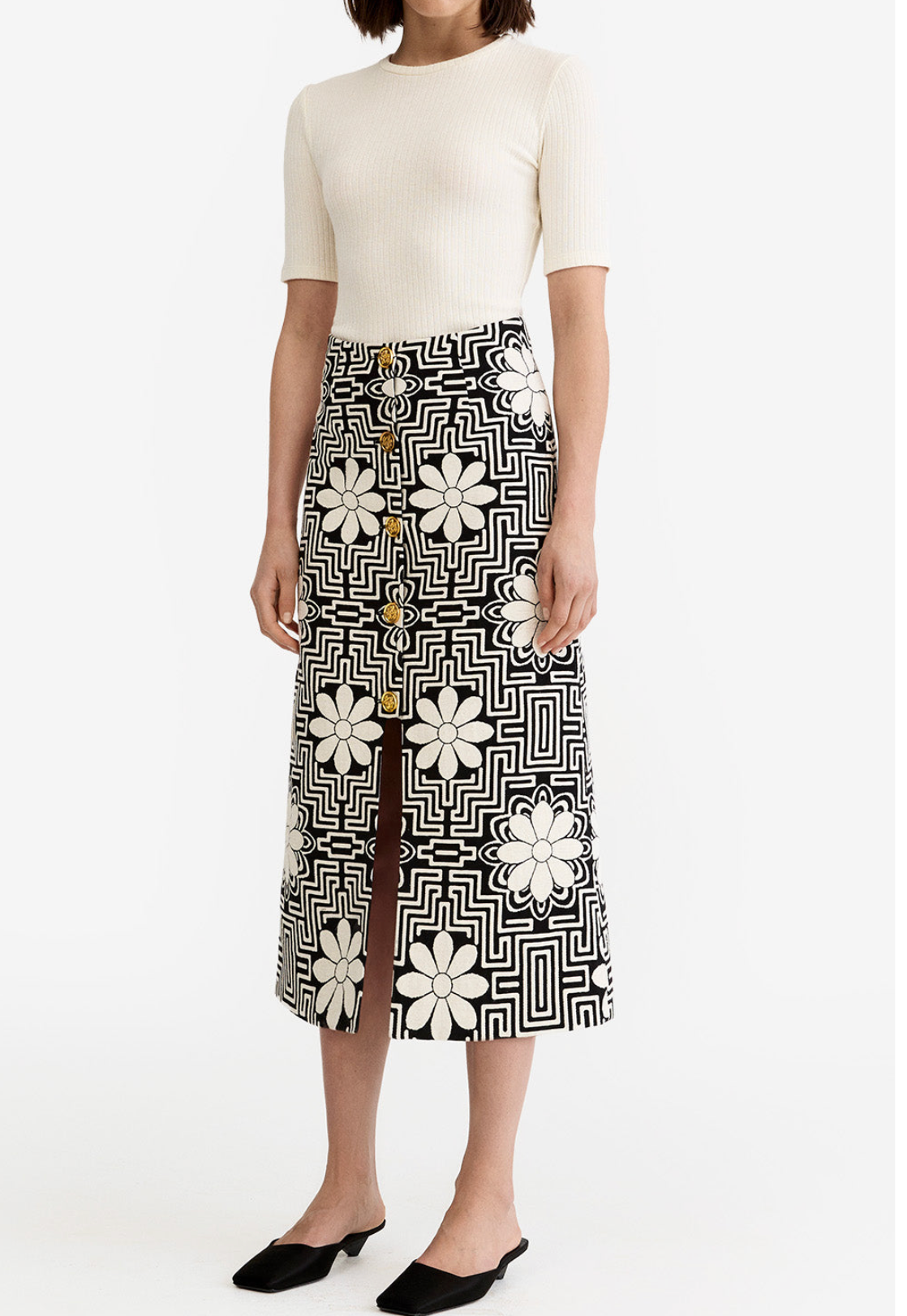 A-Line Midi Skirt
