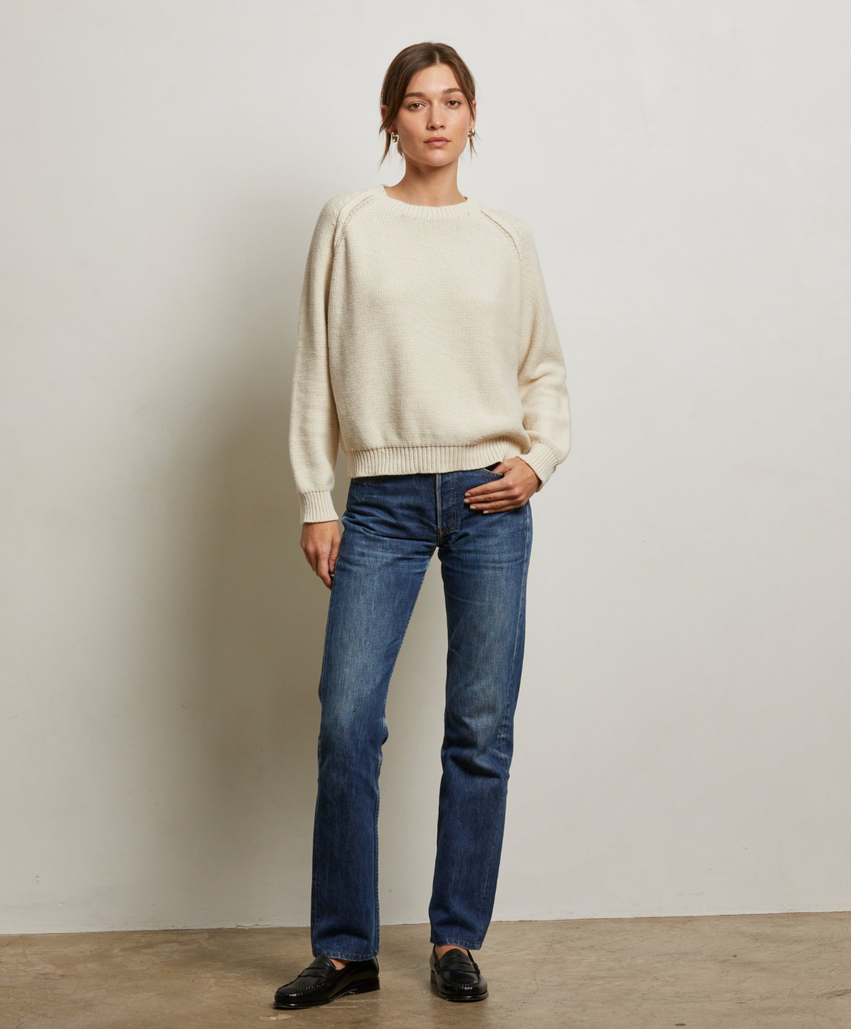 Evie Cotton Raglan Crew