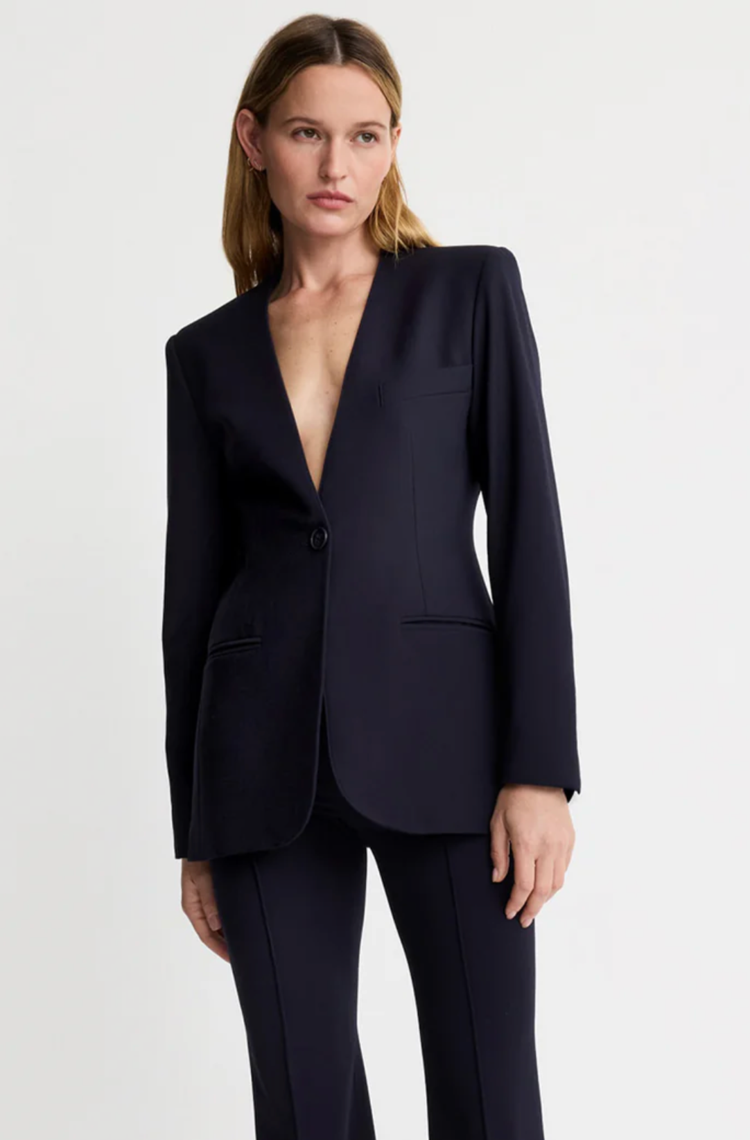 Collarless Blazer